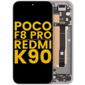 OLED Assembly With Frame For Poco F8 Pro / Redmi K90 (Refurbished) (Titanium Silver)