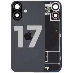 Back Glass w/ MagSafe Magnet & NFC & Flashlight Flex For iPhone 17 (Used OEM Pull: Grade C) (Black)