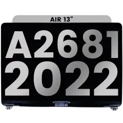 Complete LCD Display Assembly For MacBook Air 13" A2681 (2022) (Genuine OEM) (Space Gray)