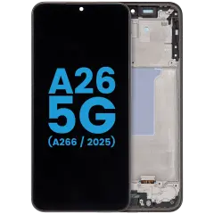 LCD Assembly With Frame For Samsung Galaxy A26 5G (A266/ 2025) (US Version) (Aftermarket : Incell ) (Black)