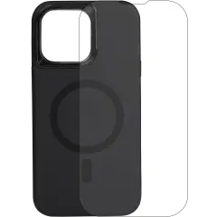 Skech Case with MagSafe with Screen Protector And For iPhone 15 Pro Max (Black)