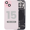 Back Glass w/ MagSafe Magnet & NFC & Flashlight Flex For iPhone 15 (No Logo) (Aftermarket) (Pink)