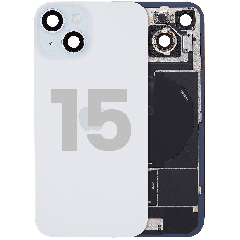 Back Glass w/ MagSafe Magnet & NFC & Flashlight Flex For iPhone 15 (Used OEM Pull: Grade B) (Blue)