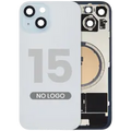 Back Glass w/ MagSafe Magnet For iPhone 15 (No Logo) (Aftermarket) (Blue)