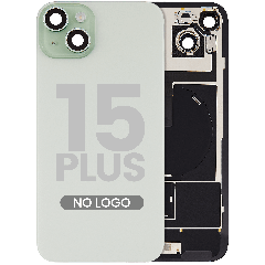 Back Glass w/ MagSafe Magnet & NFC & Flashlight Flex For iPhone 15 Plus (No Logo) (Aftermarket) (Green)