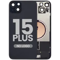 Back Glass w/ MagSafe Magnet For iPhone 15 Plus (No Logo) (Aftermarket) (Black)