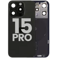 Back Glass w/ MagSafe Magnet & NFC & Flashlight Flex For iPhone 15 Pro (Used OEM Pull: Grade A) (Black Titanium)