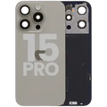 Back Glass w/ MagSafe Magnet & NFC & Flashlight Flex For iPhone 15 Pro (Used OEM Pull: Grade A) (Natural Titanium)