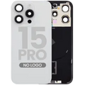 Back Glass w/ MagSafe Magnet & NFC & Flashlight Flex For iPhone 15 Pro (No Logo) (Aftermarket) (White Titanium)