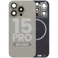 Back Glass w/ MagSafe Magnet For iPhone 15 Pro (No Logo) (Aftermarket) (Natural Titanium)
