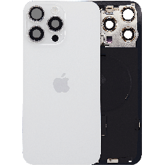 Back Glass w/ MagSafe Magnet & NFC & Flashlight Flex For IPhone 15 Pro Max (Genuine OEM) (White Titanium)