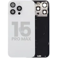 Back Glass w/ MagSafe Magnet & NFC & Flashlight Flex For iPhone 15 Pro Max (Used OEM Pull: Grade A) (White Titanium)