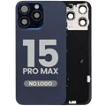 Back Glass w/ MagSafe Magnet & NFC & Flashlight Flex For iPhone 15 Pro Max (No Logo) (Aftermarket) (Blue Titanium)