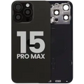 Back Glass w/ MagSafe Magnet & NFC & Flashlight Flex For iPhone 15 Pro Max (Used OEM Pull: Grade C) (Black Titanium)