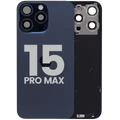 Back Glass w/ MagSafe Magnet & NFC & Flashlight Flex For iPhone 15 Pro Max (Used OEM Pull: Grade C) (Blue Titanium)