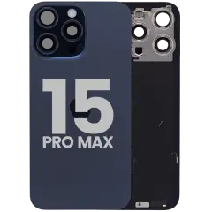Back Glass w/ MagSafe Magnet & NFC & Flashlight Flex For iPhone 15 Pro Max (Used OEM Pull: Grade C) (Blue Titanium)
