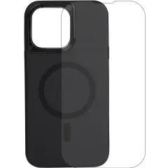 Skech Case with MagSafe with Screen Protector And For iPhone 15 Pro (Black)