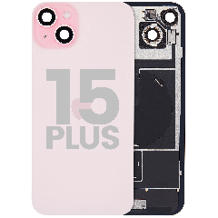 Back Glass w/ MagSafe Magnet & NFC & Flashlight Flex For iPhone 15 Plus (Used OEM Pull: Grade A) (Pink)