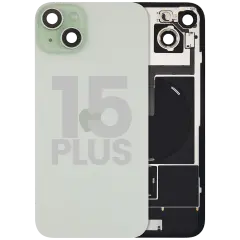 Back Glass w/ MagSafe Magnet & NFC & Flashlight Flex For iPhone 15 Plus (Used OEM Pull: Grade A) (Green)