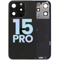 Back Glass w/ MagSafe Magnet & NFC & Flashlight Flex For IPhone 15 Pro (Service Pack) (Black Titanium)