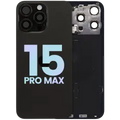 Back Glass w/ MagSafe Magnet & NFC & Flashlight Flex For IPhone 15 Pro Max (Service Pack) (Black Titanium)