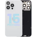 Back Glass w/ MagSafe Magnet & NFC & Flashlight Flex For IPhone 15 Pro Max (Service Pack) (White Titanium)