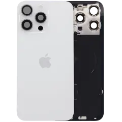 Back Glass w/ MagSafe Magnet & NFC & Flashlight Flex For iPhone 15 Pro Max (UK / EU Version) (Genuine OEM) (White Titanium)