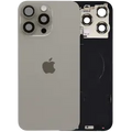 Back Glass with MagSafe Magnet & NFC & Flashlight Flex For iPhone 15 Pro Max (Genuine OEM) (UK / EU Version) (Natural Titanium)