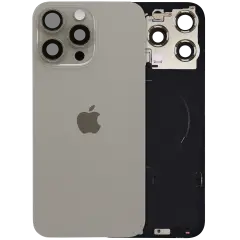 Back Glass with MagSafe Magnet & NFC & Flashlight Flex For iPhone 15 Pro Max (Genuine OEM) (UK / EU Version) (Natural Titanium)