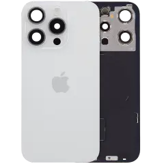 Back Glass with MagSafe Magnet & NFC & Flashlight Flex For iPhone 15 Pro (Genuine OEM) (UK / EU Version) (White Titanium)