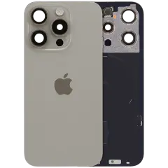 Back Glass with MagSafe Magnet & NFC & Flashlight Flex For iPhone 15 Pro (Genuine OEM) (UK / EU Version) (Natural Titanium)