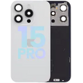 Back Glass w/ MagSafe Magnet & NFC & Flashlight Flex For iPhone 15 Pro (Service Pack) (White Titanium)