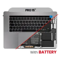 Top Case with Battery and Keyboard (ISO UK) For MacBook Pro 15" A1990 (2018-2019) (Space Gray)