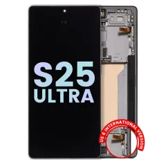 OLED Assembly With Frame For Samsung Galaxy S25 Ultra 5G (US & International) (Service Pack) (Titanium Jet Black)