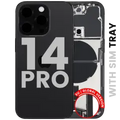 Back Housing W/ Charging Port Flex & Small Parts For iPhone 14 Pro (EU / Global Version) (Used OEM Pull: Grade B) (Space Black)