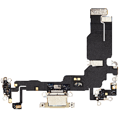 Charging Port Flex Cable For iPhone 15 (Used OEM Pull) (Yellow)