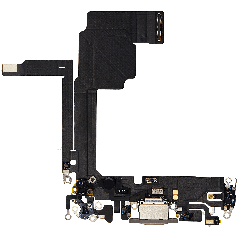 Charging Port Flex Cable For iPhone 15 Pro (Used OEM Pull) (Natural Titanium)