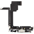 Charging Port Flex Cable For iPhone 15 Pro Max (Used OEM Pull) (White Titanium)
