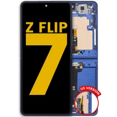 Inner OLED Assembly With Frame For Samsung Galaxy Z Flip 7 5G (US & International) (Refurbished) (Blue Shadow)