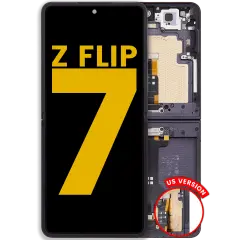 Inner OLED Assembly With Frame For Samsung Galaxy Z Flip 7 5G (US & International) (Refurbished) (Jet Black)