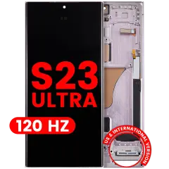 OLED Assembly With Frame For Samsung Galaxy S23 Ultra (US & International) (Aftermarket Plus) (120Hz) (Lavender)