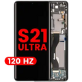 OLED Assembly With Frame For Samsung Galaxy S21 Ultra 5G (Aftermarket Plus) (120Hz) (Phantom Black)