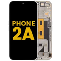 OLED Assembly With Frame For Nothing Phone (2a) (Refurbished) (White)