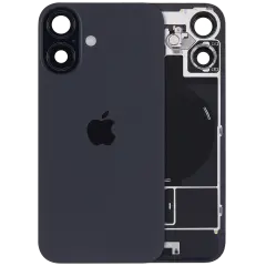 Back Glass with MagSafe Magnet & NFC & Flashlight Flex For iPhone 16 (Genuine OEM) (UK / EU Version) (Black)