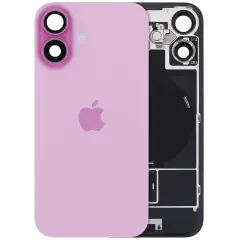 Back Glass with MagSafe Magnet & NFC & Flashlight Flex For iPhone 16 (Genuine OEM) (UK / EU Version) (Pink)