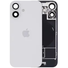 Back Glass with MagSafe Magnet & NFC & Flashlight Flex For iPhone 16 (Genuine OEM) (UK / EU Version) (White)