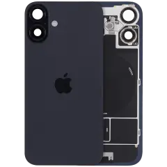 Back Glass with MagSafe Magnet & NFC & Flashlight Flex For iPhone 16 Plus (Genuine OEM) (UK / EU Version) (Black)
