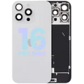 Back Glass w/ MagSafe Magnet & NFC & Flashlight Flex For iPhone 16 Pro Max (Service Pack) (White Titanium)