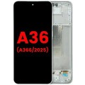 OLED Assembly With Frame For Samsung Galaxy A36 5G (A366 / 2025) (Aftermarket Plus) (White)