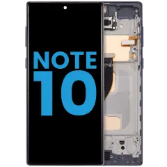 LCD Assembly With Frame (Without FingerPrint Sensor) For Samsung Galaxy Note 10 (US & International)(Aftermarket: Incell) (Aura Black)